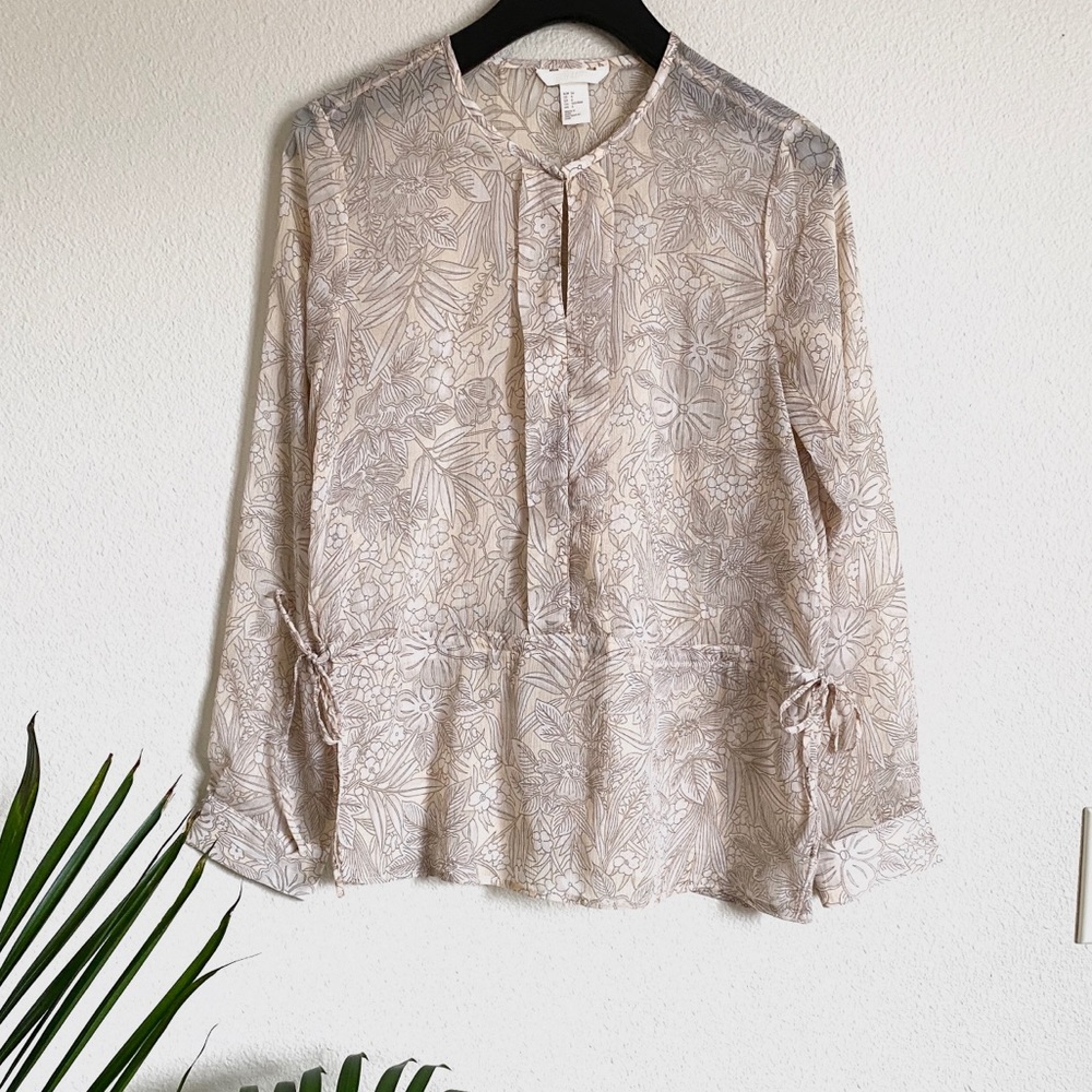 Sheer Floral Blouse